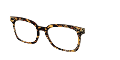 The Haunted Tortoise with Gold Foil Webs - Angle Top Thumbnail - Pair Eyewear