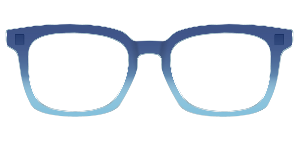 The Indigo to Sky Blue Gradient Crystal - Front Top Image - Pair Eyewear