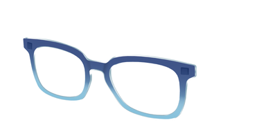 The Indigo to Sky Blue Gradient Crystal - Angle Top Thumbnail - Pair Eyewear