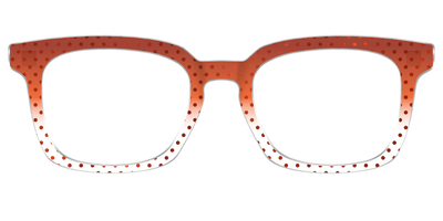 The Inferno Orange Gradient Crystal Polka Dots - Front Top Thumbnail - Pair Eyewear