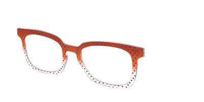 The Inferno Orange Gradient Crystal Polka Dots - Angle Top Thumbnail - Pair Eyewear
