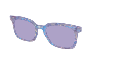 The Lavender Pearl Tort With Celestial Purple lens - Angle Top Thumbnail - Pair Eyewear