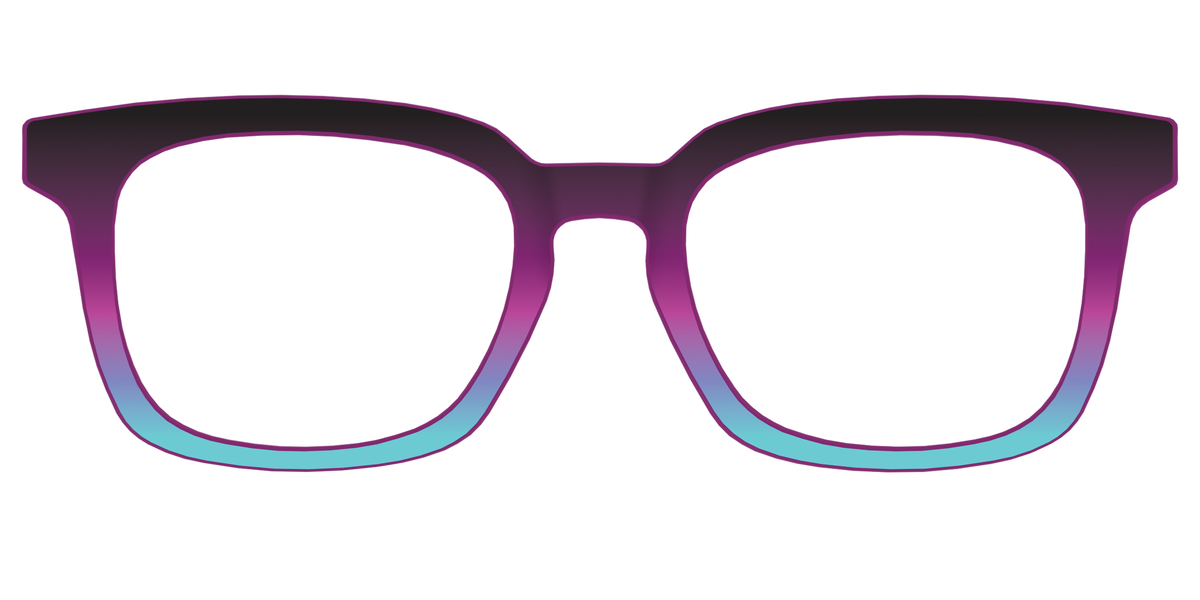 The Licorice to Seafoam Gradient - Front Top Image - Pair Eyewear