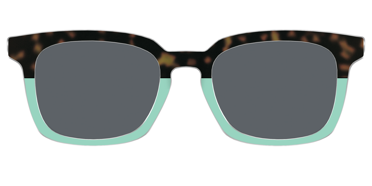 The Polarized Matcha Split Sun Top - Front Top Image - Pair Eyewear