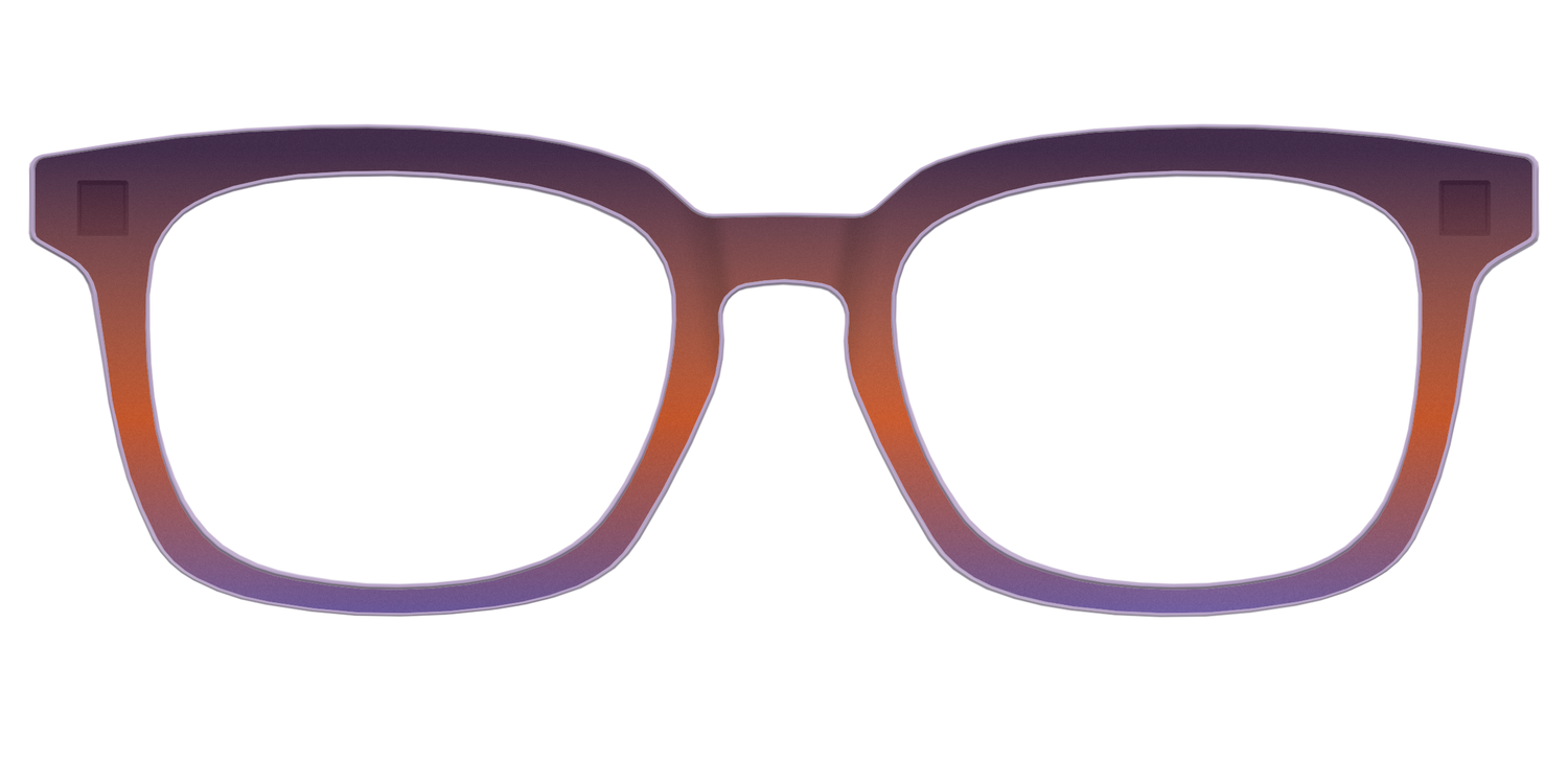 The Matte Midnight to Violet Gradient - Front Top Image - Pair Eyewear