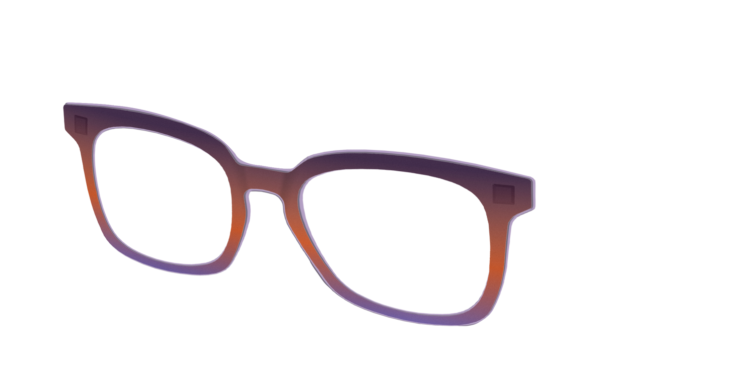 The Matte Midnight to Violet Gradient - Angle Top Image - Pair Eyewear