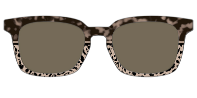 The Polarized Ink Blot Tortoise Split Sun Top - Front Top Thumbnail - Pair Eyewear