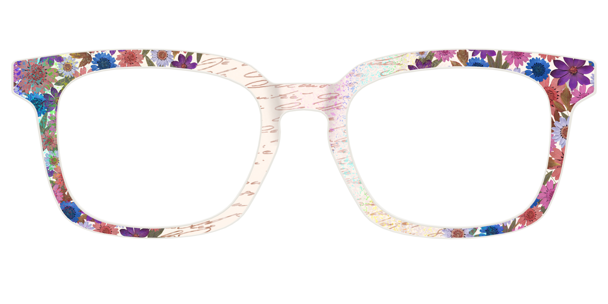 The Pressed Flowers with Foil Crystal - Front Top Image - Pair Eyewear