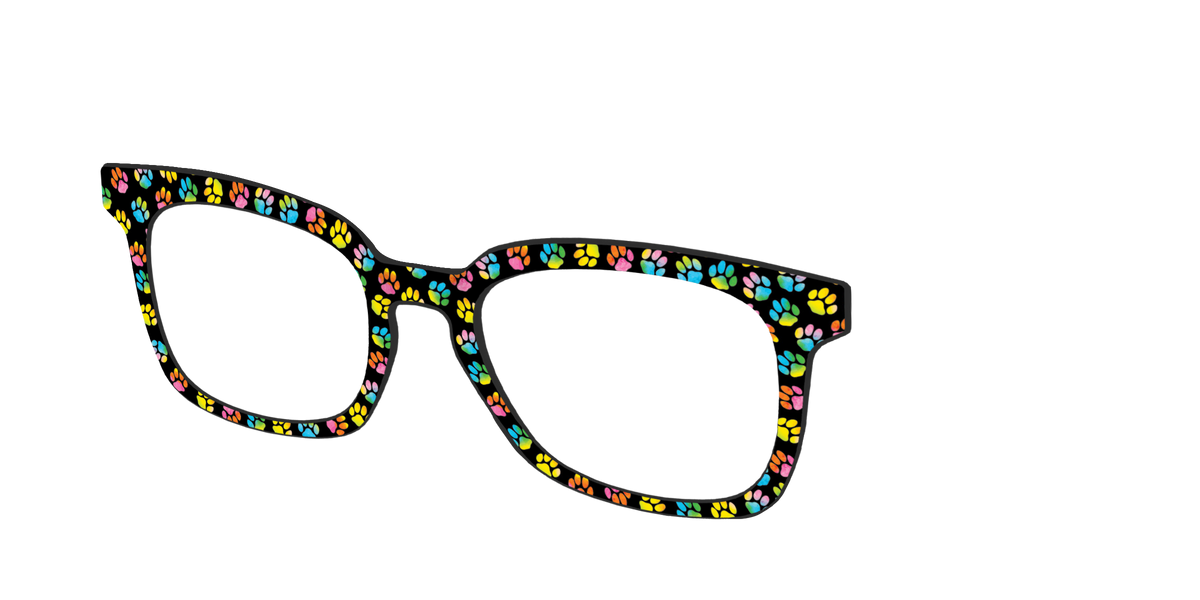 The Rainbow Paw Print - Angle Top Image - Pair Eyewear