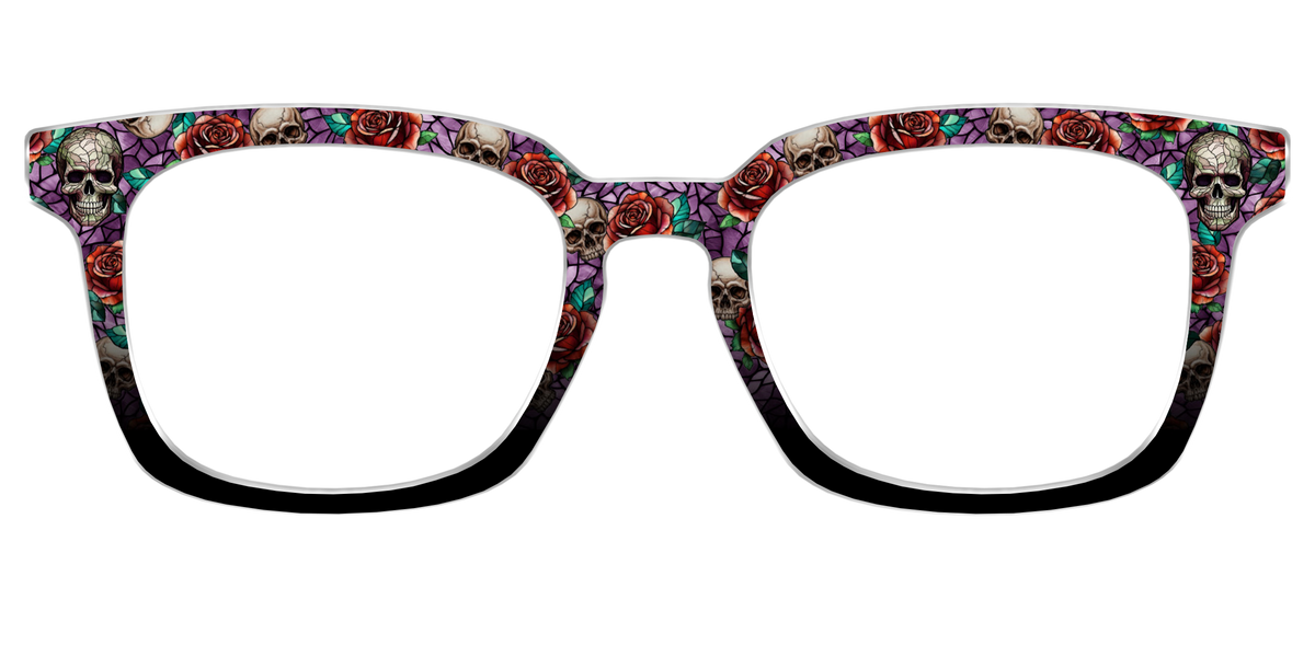 The Skull & Thorn Stained Glass - Front Top Image - Pair Eyewear