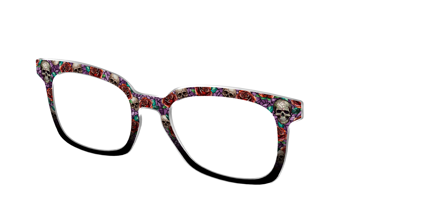 The Skull & Thorn Stained Glass - Angle Top Image - Pair Eyewear