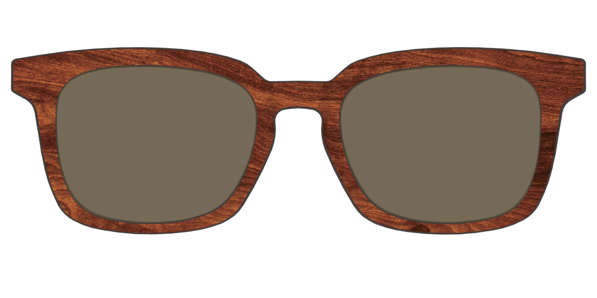 The Polarized Woodgrain Sun Top - Front Top Image - Pair Eyewear