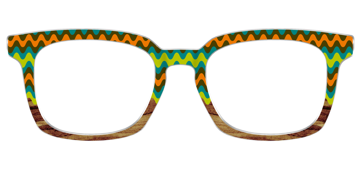 The Woodgrain Waves - Front Top Image - Pair Eyewear