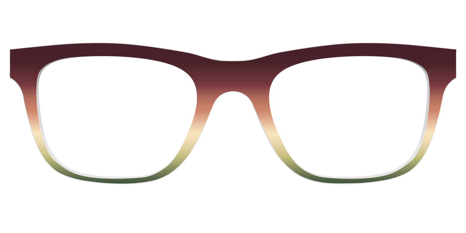 The Acorn to Moss Gradient - Front Top Image - Pair Eyewear