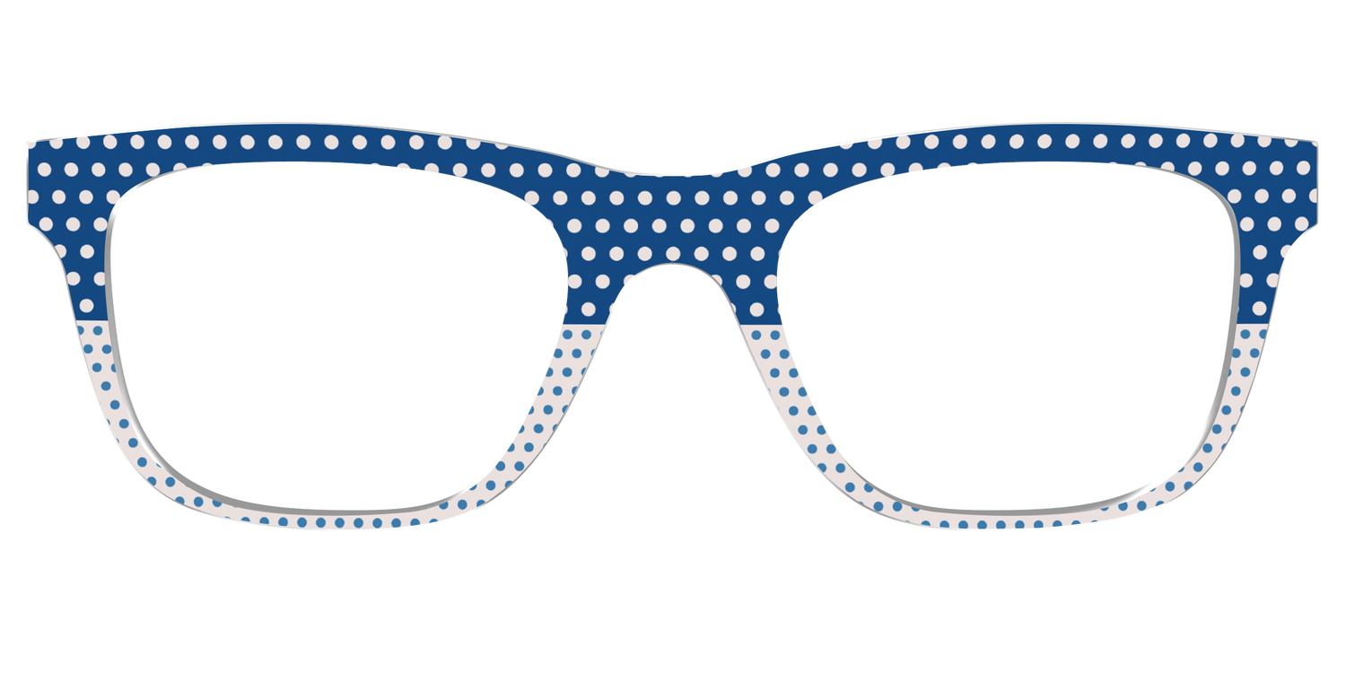The Aegean Polka Dot Print Mix - Front Top Image - Pair Eyewear