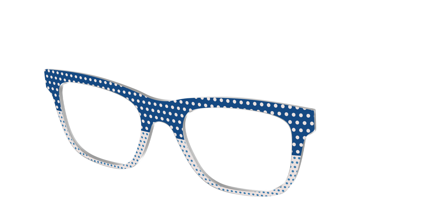 The Aegean Polka Dot Print Mix - Angle Top Image - Pair Eyewear