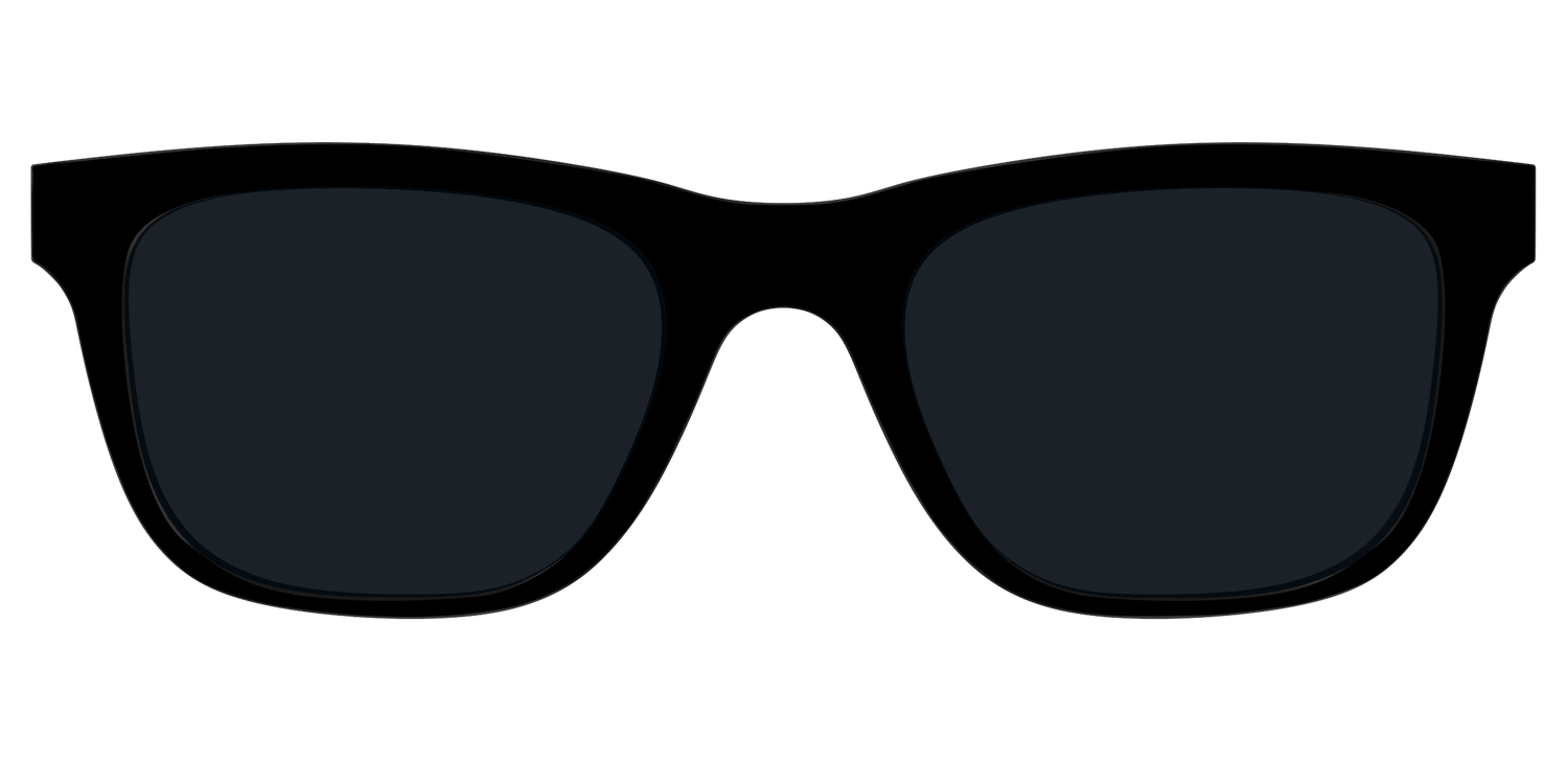The Non-Polarized Black Sun Top - Front Top Image - Pair Eyewear