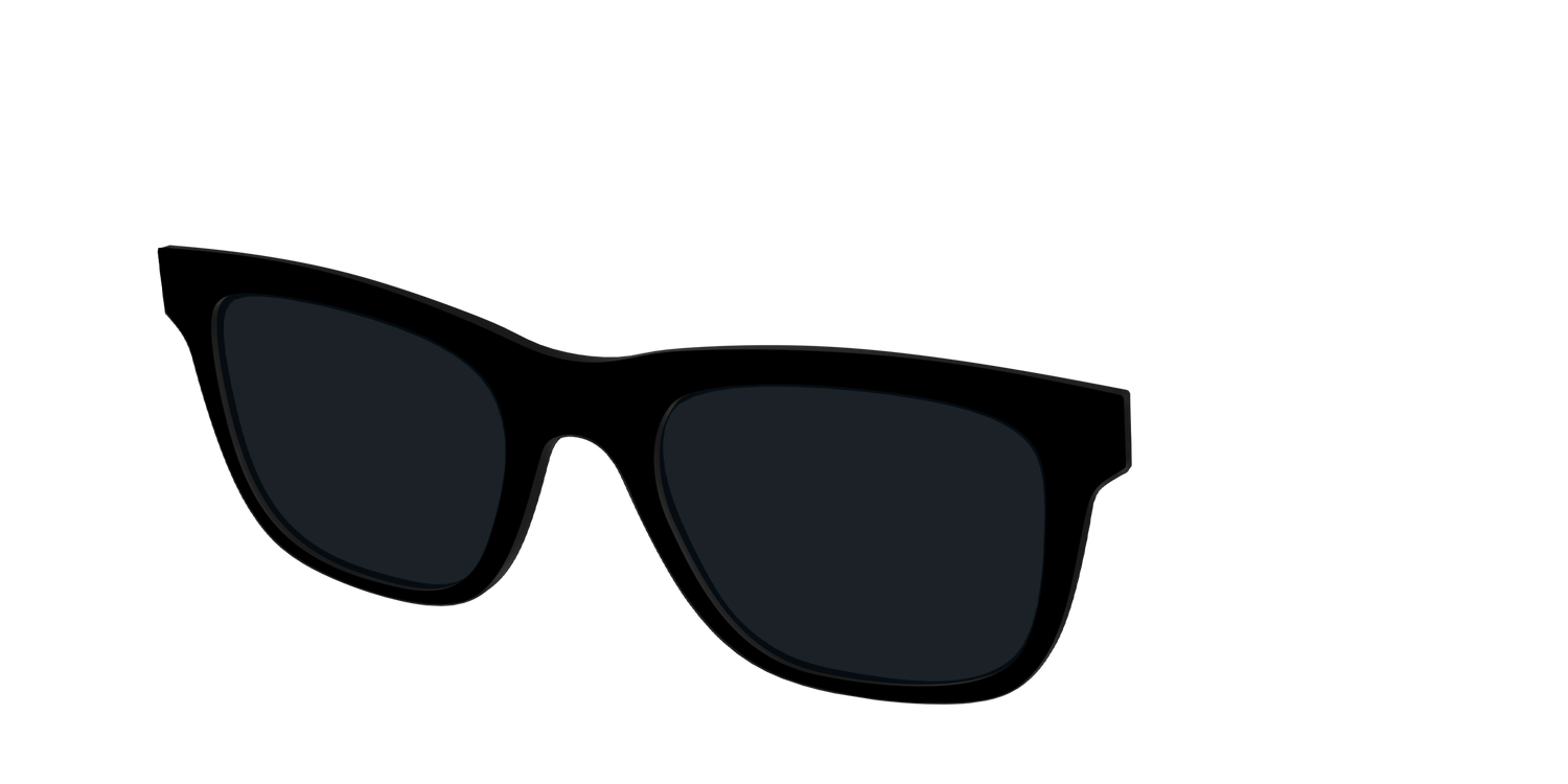 The Non-Polarized Black Sun Top - Angle Top Image - Pair Eyewear