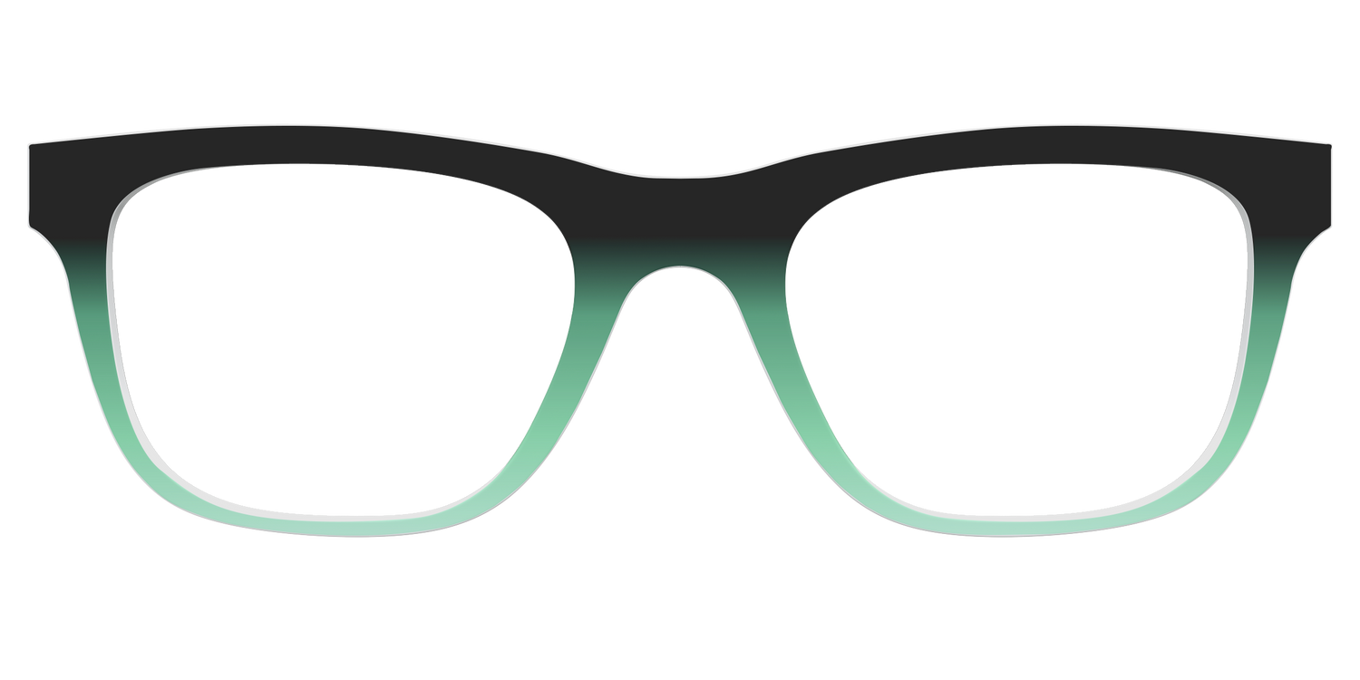 The Black to Spearmint Gradient - Front Top Image - Pair Eyewear