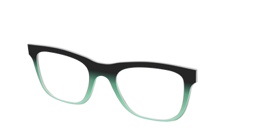 The Black to Spearmint Gradient - Angle Top Thumbnail - Pair Eyewear
