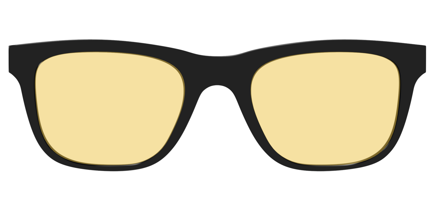The Black With Citrine Yellow Lens - Front Top Image - Pair Eyewear