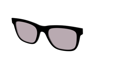 The Black with Gray Gaming Lens - Angle Top Thumbnail - Pair Eyewear