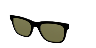 The Black with Green Racquet Sport Lens - Angle Top Thumbnail - Pair Eyewear