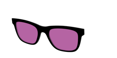 The Black with Violet Golf Lens - Angle Top Thumbnail - Pair Eyewear