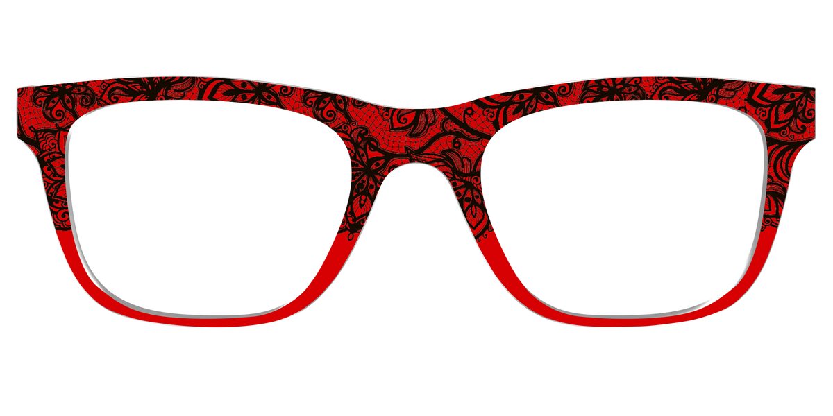 The Blood Red Lace Split - Front Top Image - Pair Eyewear