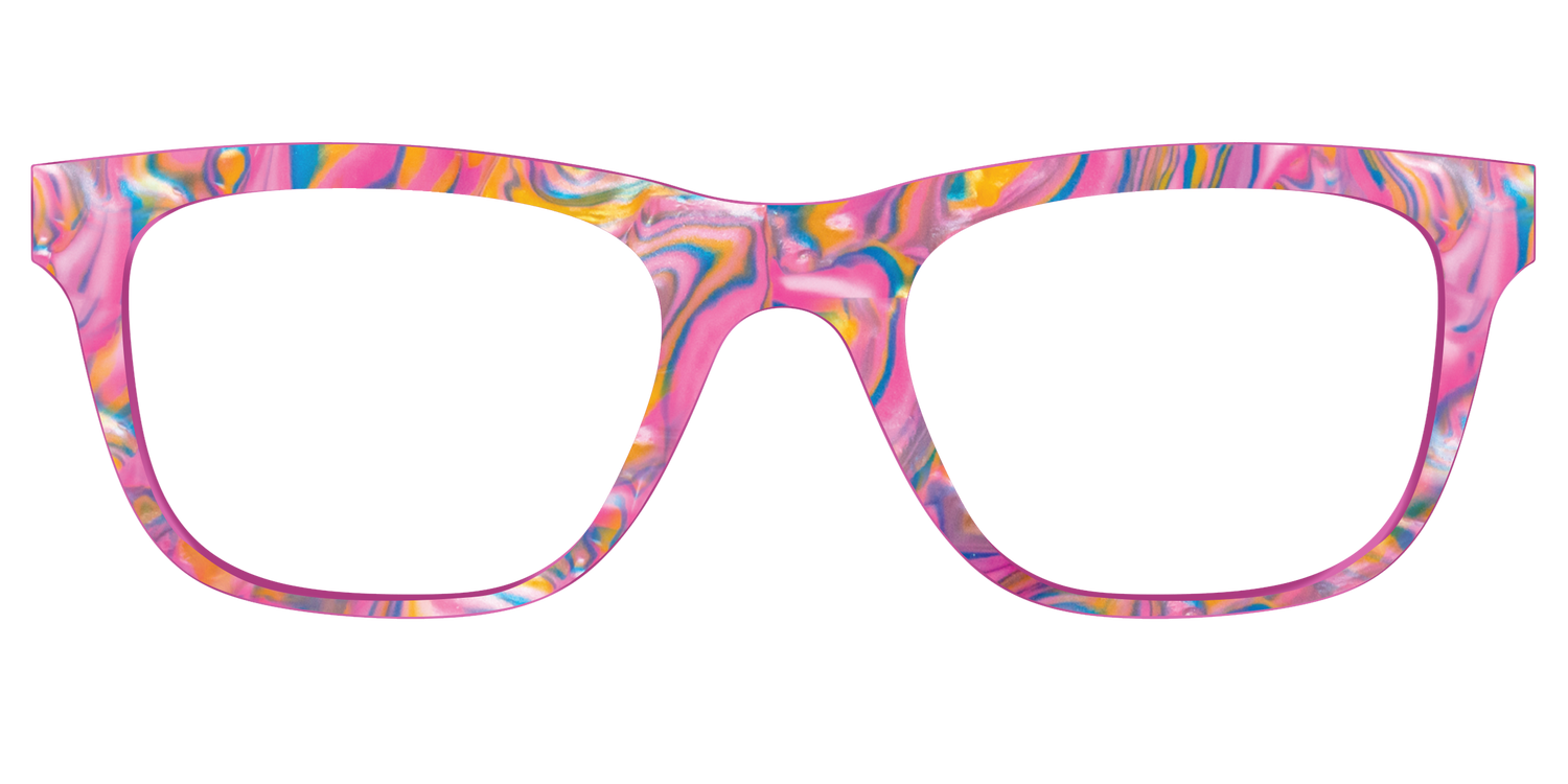The Bubble Gum Pearl Marble - Front Top Image - Pair Eyewear