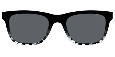 The Polarized Checkerboard Fade Sun Top - Front Top Thumbnail - Pair Eyewear