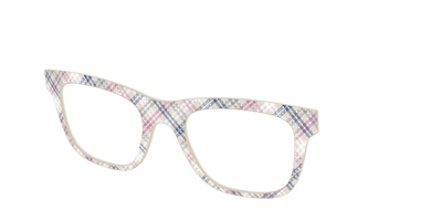 The Chiffon Plaid with Silver Foil Polka Dots - Angle Top Thumbnail - Pair Eyewear