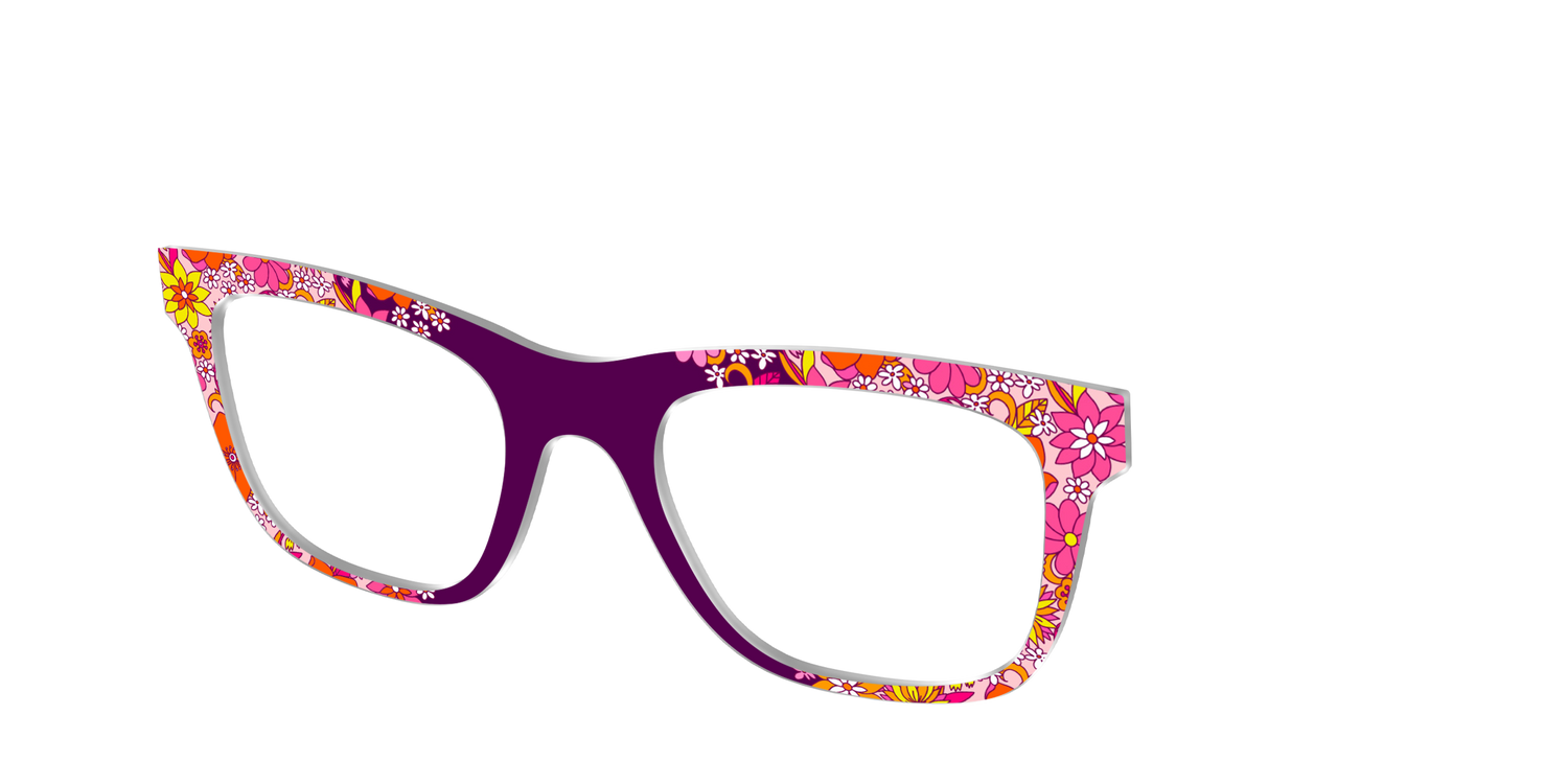 The Far Out Floral - Angle Top Image - Pair Eyewear