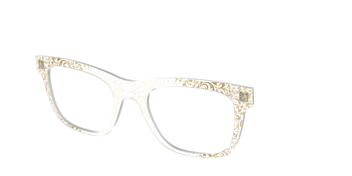 The Golden Flair Glitter Crystal with Gold Foil - Angle Top Image - Pair Eyewear
