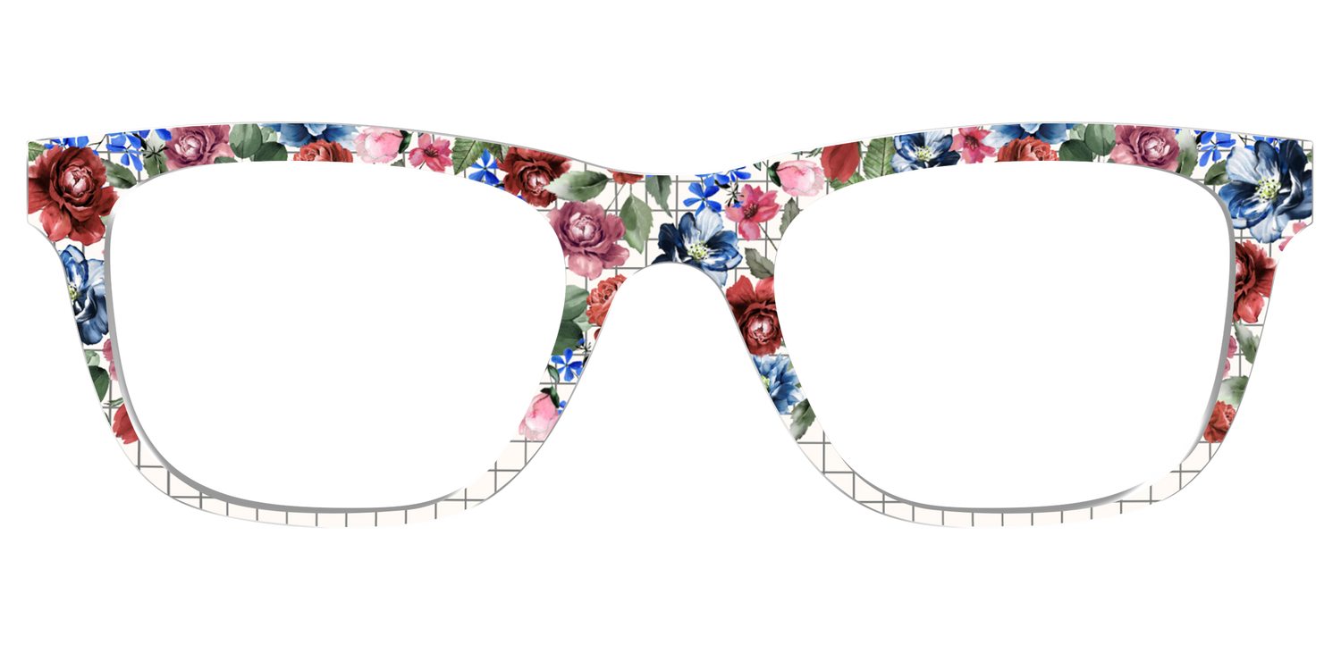 The Graph Paper Floral - Front Top Image - Pair Eyewear
