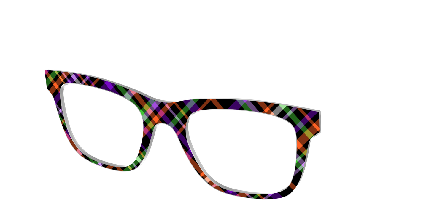 The Hexed Plaid - Angle Top Image - Pair Eyewear