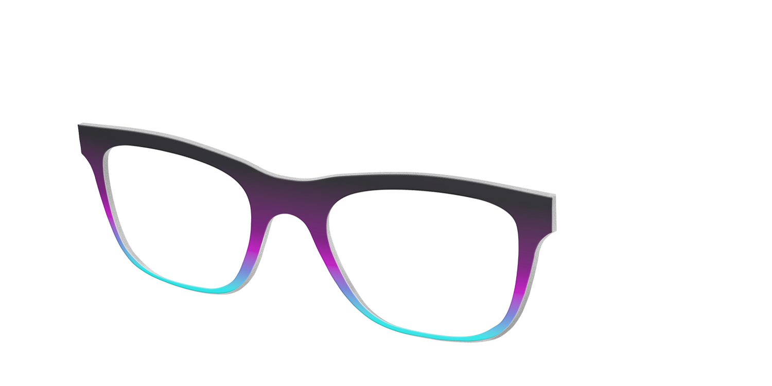The Licorice to Seafoam Gradient - Angle Top Image - Pair Eyewear