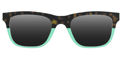 The Polarized Matcha Split Sun Top - Front Top Thumbnail - Pair Eyewear
