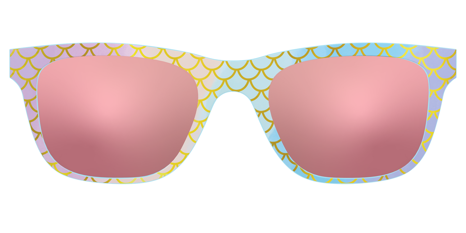 The Polarized Rainbow Mermaid Sun Top - Front Top Image - Pair Eyewear