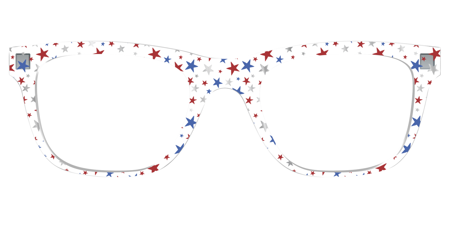 The Multi Stars Crystal with Silver Foil - Front Top Image - Pair Eyewear