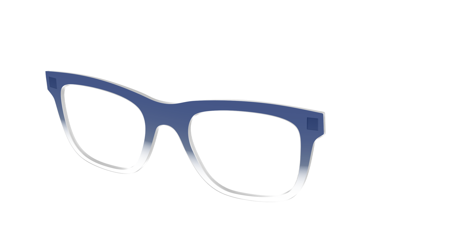 The Navy Gradient Crystal - Angle Top Image - Pair Eyewear