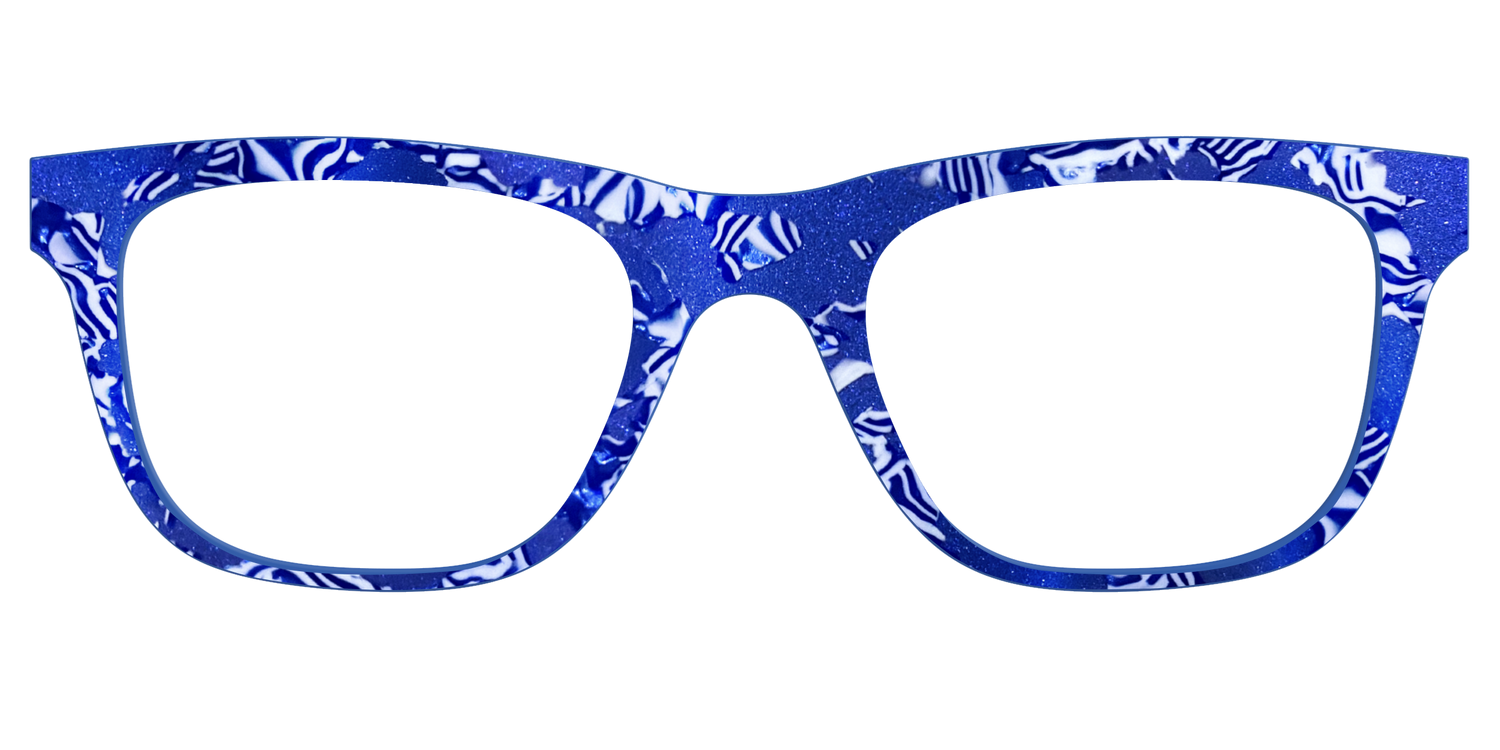 The Navy Shimmer Mosaic - Front Top Image - Pair Eyewear