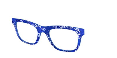 The Navy Shimmer Mosaic - Angle Top Thumbnail - Pair Eyewear