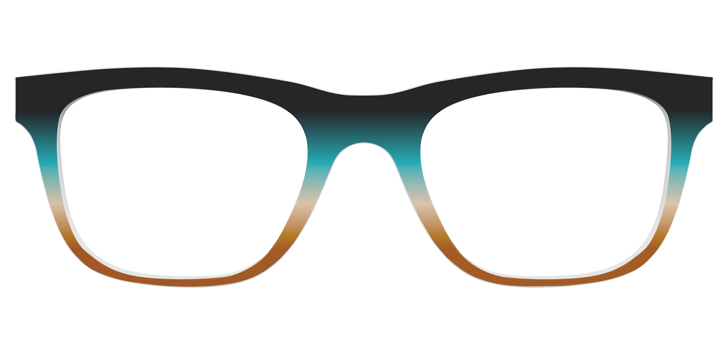The Onyx to Rust Gradient - Front Top Image - Pair Eyewear