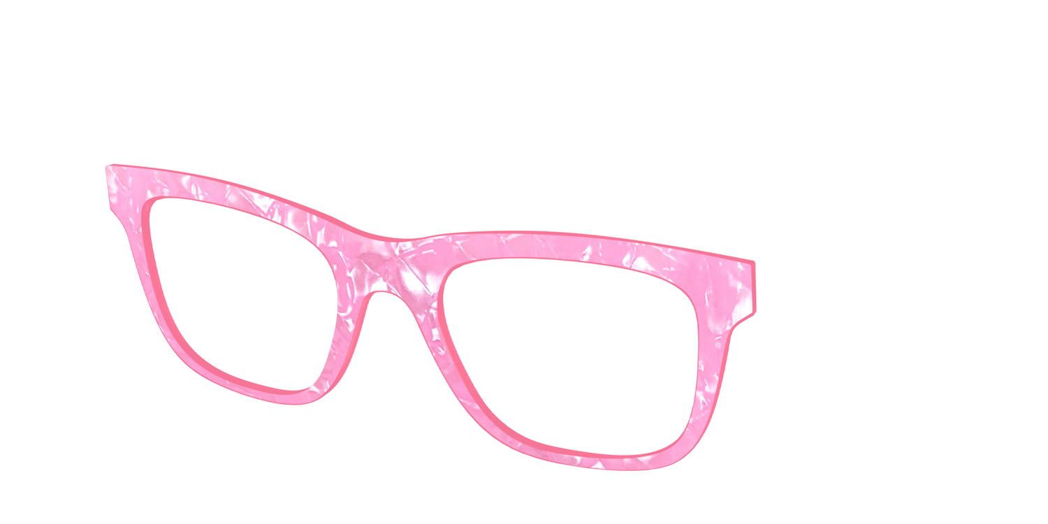 The Pink Tourmaline Pearl Marble - Angle Top Image - Pair Eyewear