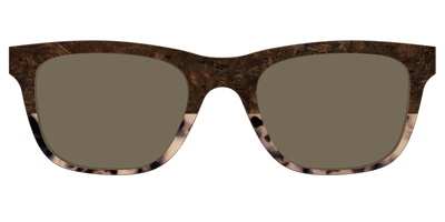The Polarized Dark Oak Tortoise Split Sun Top - Front Top Thumbnail - Pair Eyewear