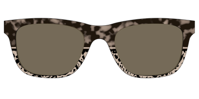 The Polarized Ink Blot Tortoise Split Sun Top - Front Top Thumbnail - Pair Eyewear