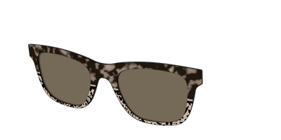 The Polarized Ink Blot Tortoise Split Sun Top - Angle Top Thumbnail - Pair Eyewear