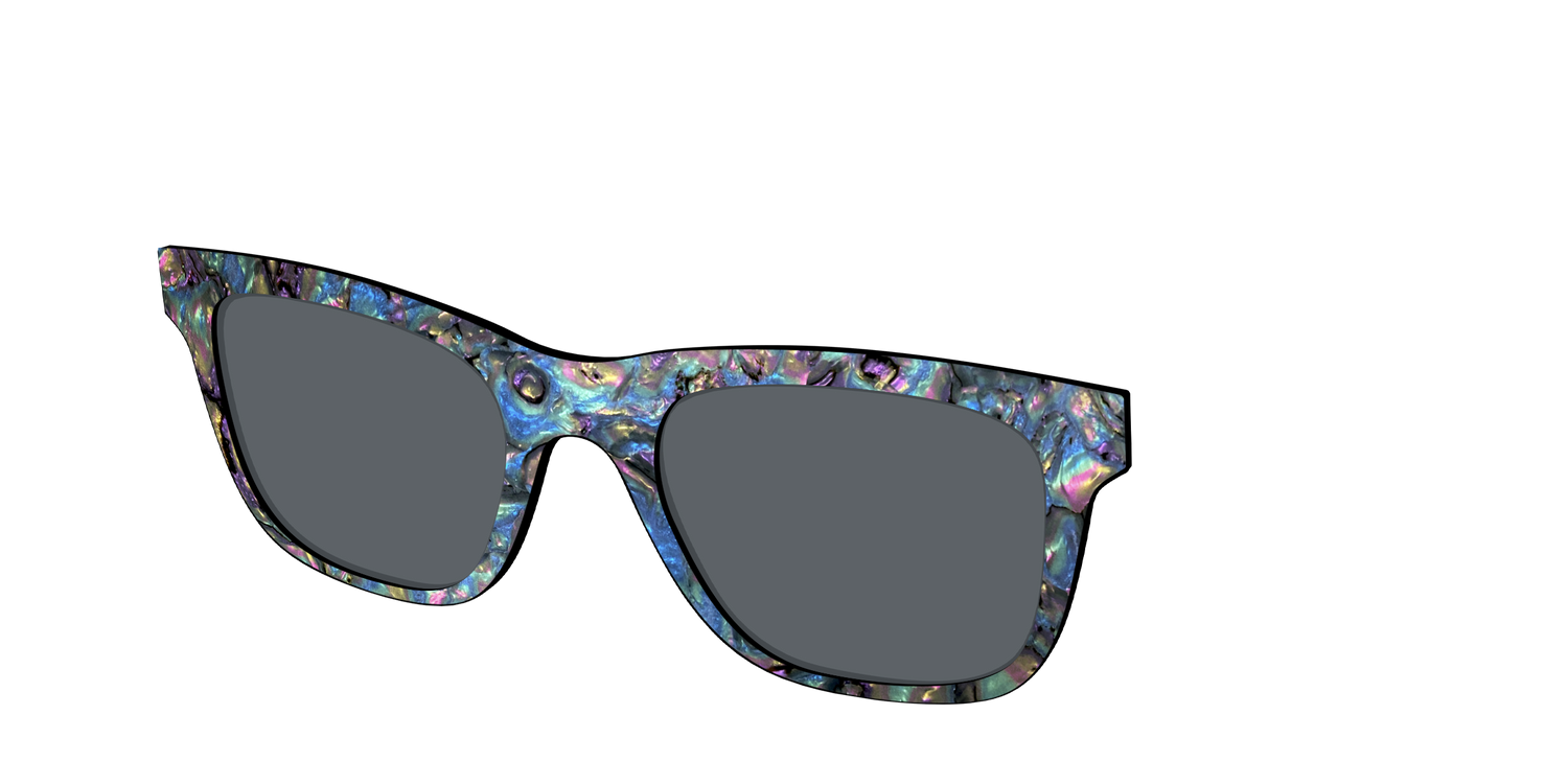 The Polarized Midnight Abalone Sun Top - Angle Top Image - Pair Eyewear