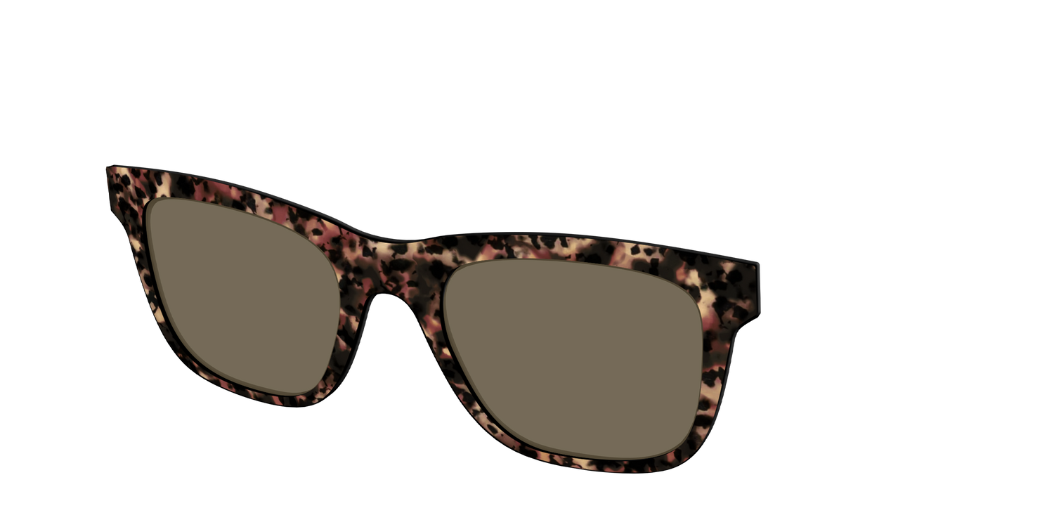 The Polarized Sienna Tortoise Sun Top - Angle Top Image - Pair Eyewear